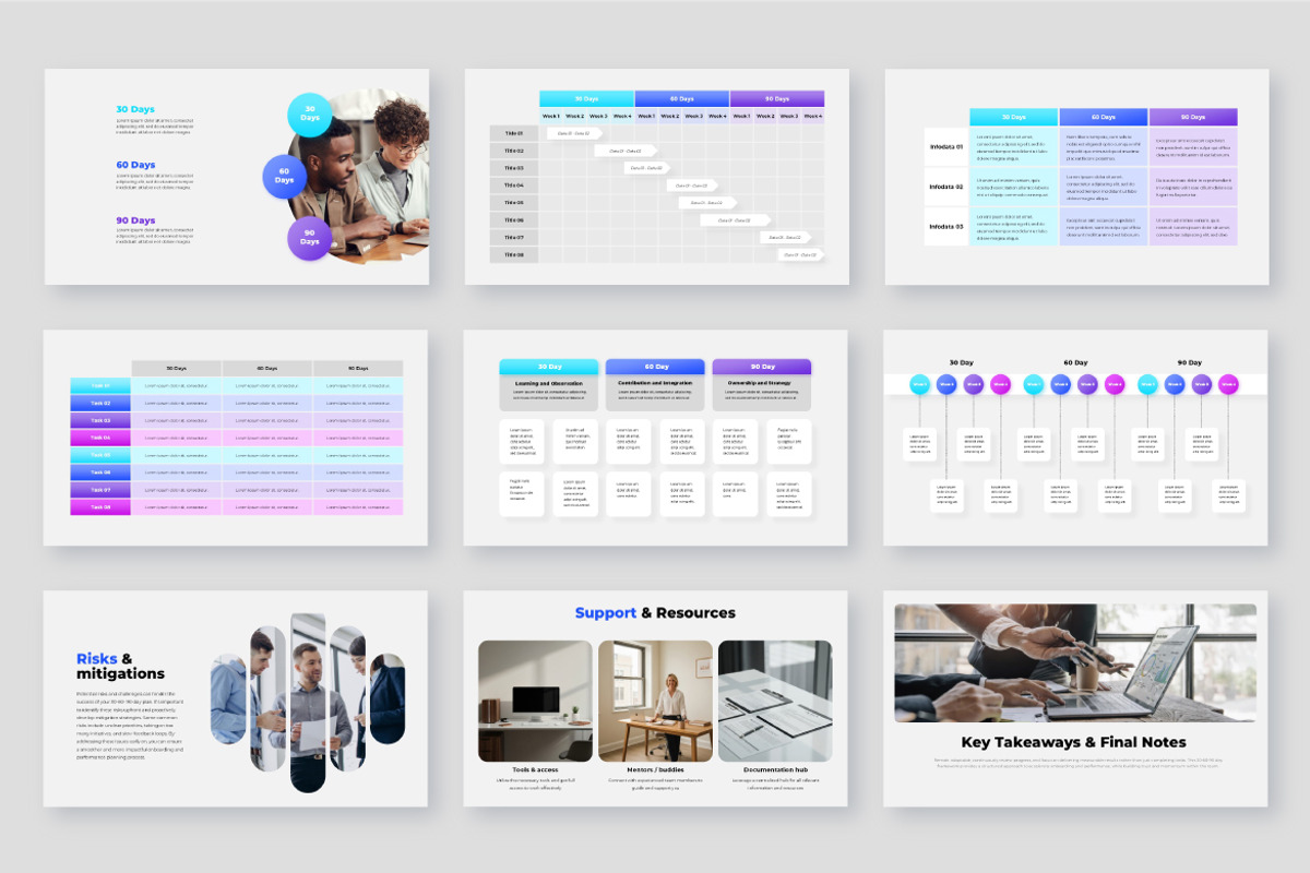 30-60-90 Day Plan Presentation, a Presentation Template by Abert (Photo 12 of 12)