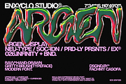 ARGEN — Raw Expressive Gritty Font, a Handwritten Font by Enxyclo Studio (Thumbnail 1 of 14)