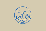 Rocky Canyon View Logo Badge Concept, a Branding & Logo Template by Signatoro (Thumbnail 2 of 3)