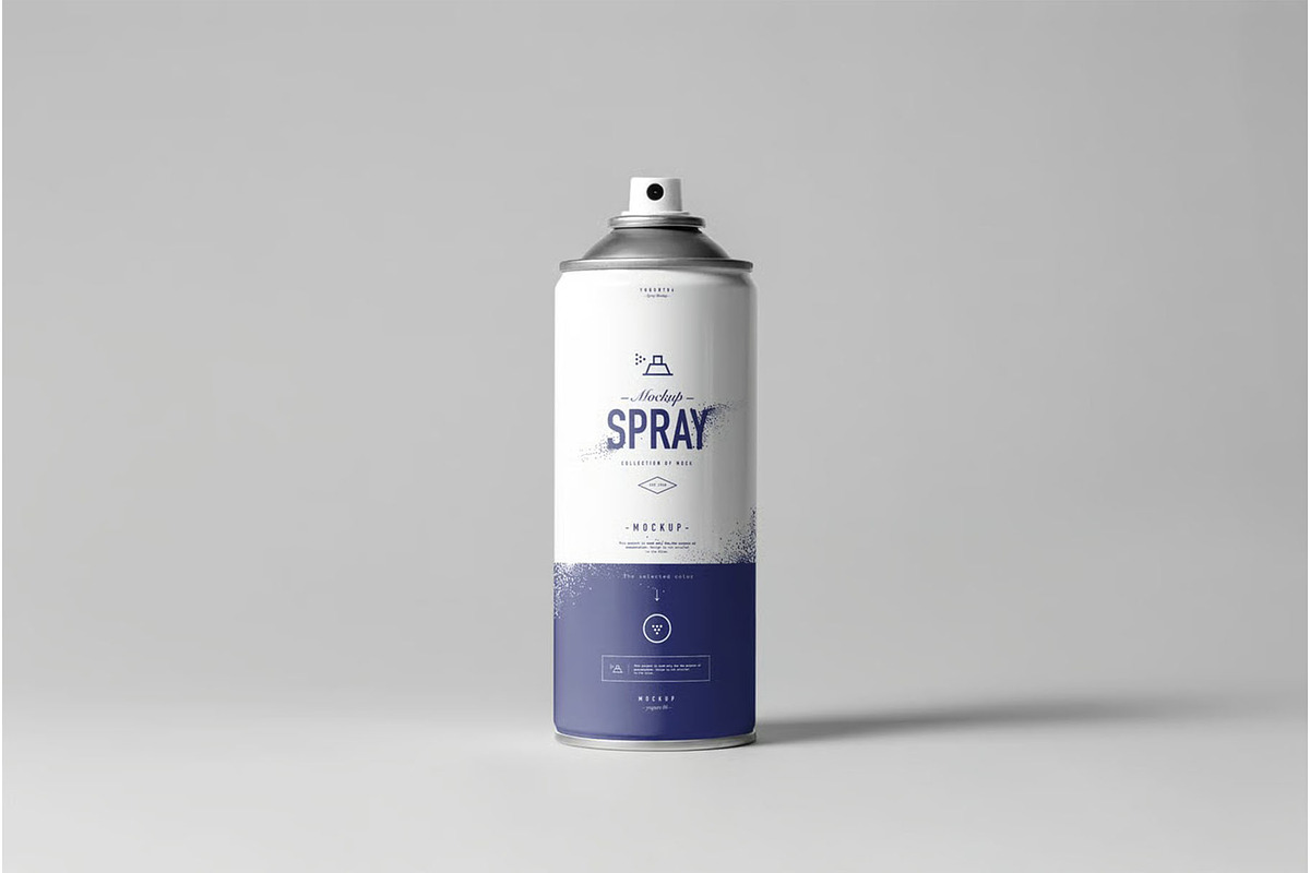Spray Can Mock-up, a Product Mockup by zippypixelstudio (Photo 5 of 9)
