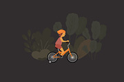 Bike / bicycle vector set, an Illustration by land art (Thumbnail 16 of 20)