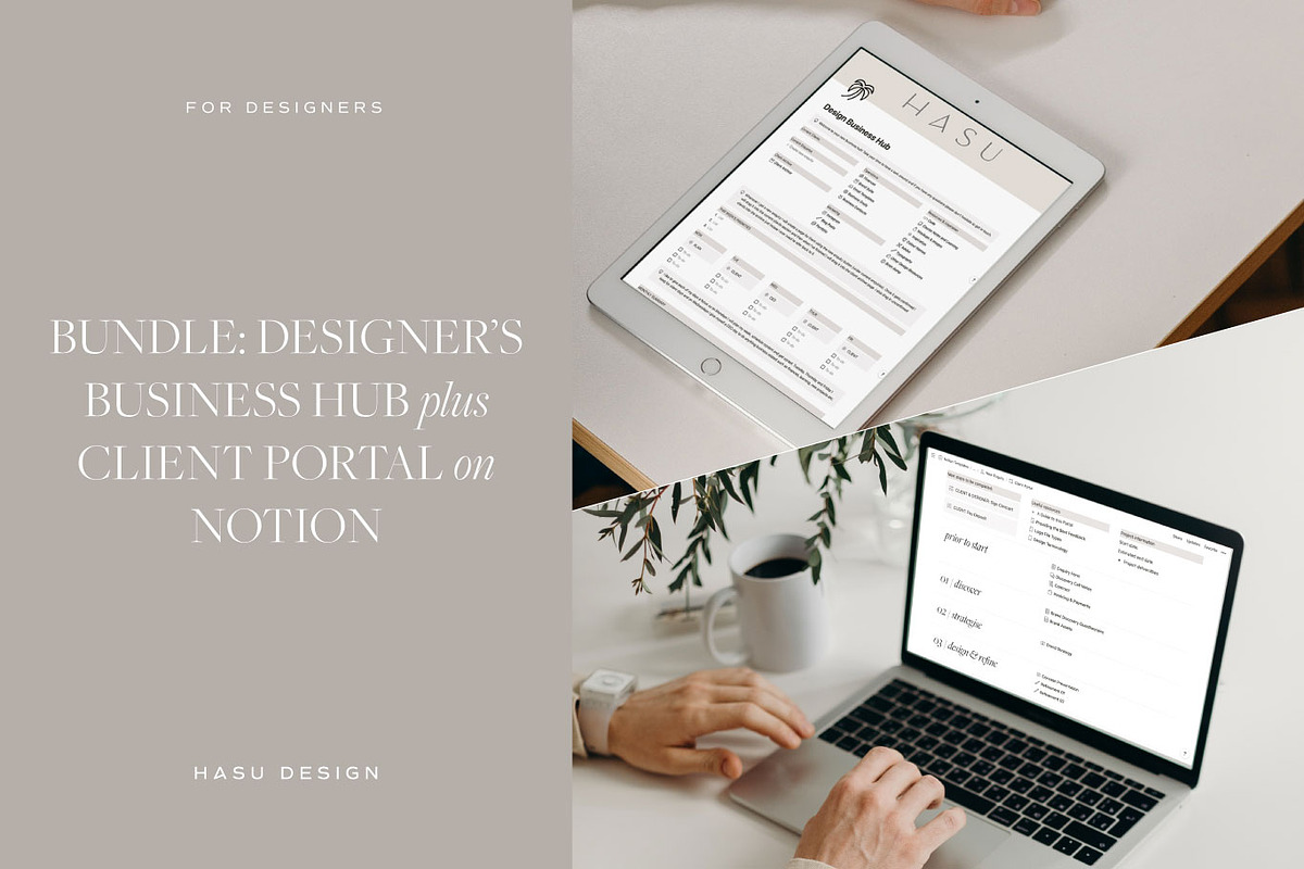 Notion Bundle for Designers, a Templates & Theme by HASU Design (Photo 1 of 3)
