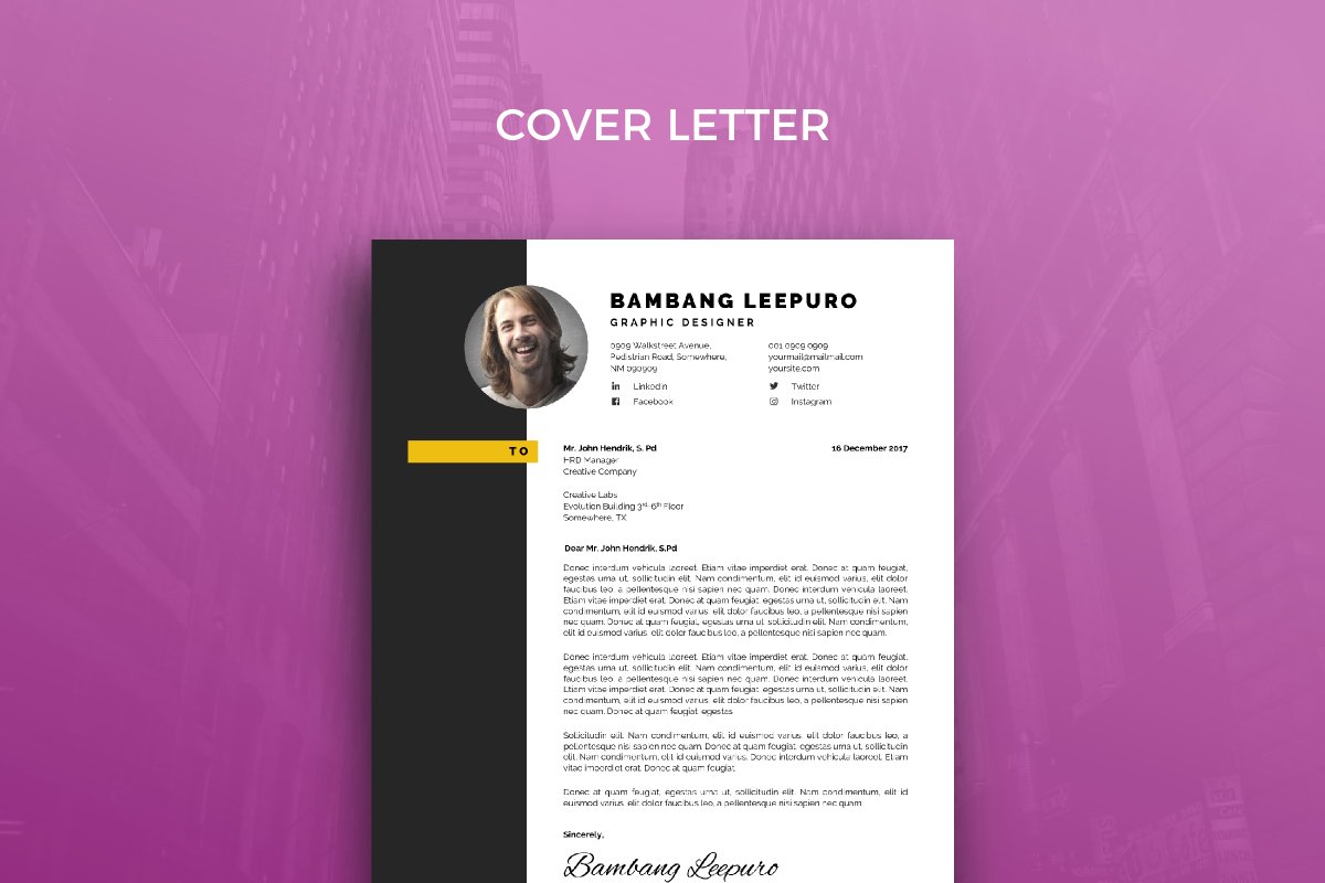 Resume Template 33, a Resume Template by graphicalcium (Photo 3 of 3)
