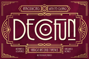 Decofun Typeface, a Sans Serif Font by alit design