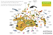 Australasia isometry flora&fauna map, an Animal Illustration by pet design shop (Thumbnail 3 of 5)