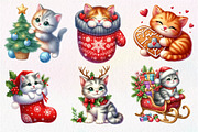 Kitten Christmas Clipart, an Illustration by Dream Creation (Thumbnail 5 of 5)