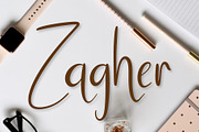 Zagher, a Script Font by khalwa.studio (Thumbnail 1 of 5)
