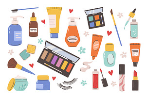 Female cosmetic and beauty products, an Object Illustration by winwin.art
