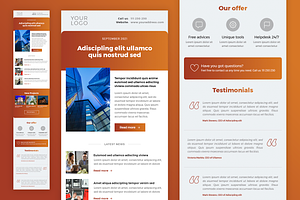 Email Newsletter Template PSD