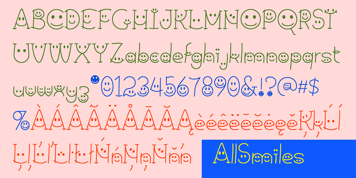 AllSmiles, a Font by Ingrimayne Type (Photo 4 of 6)