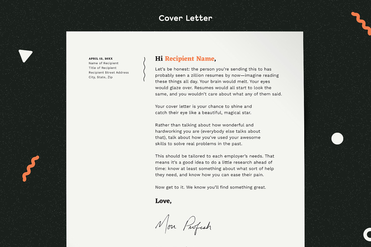 Human-Voiced Resume CV Template, a Resume Template by More Profesh (Photo 3 of 6)