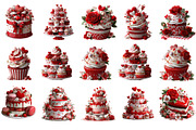 Valentine Gift Cake Clipart, an Illustration by DreamArtGraphic (Thumbnail 2 of 4)