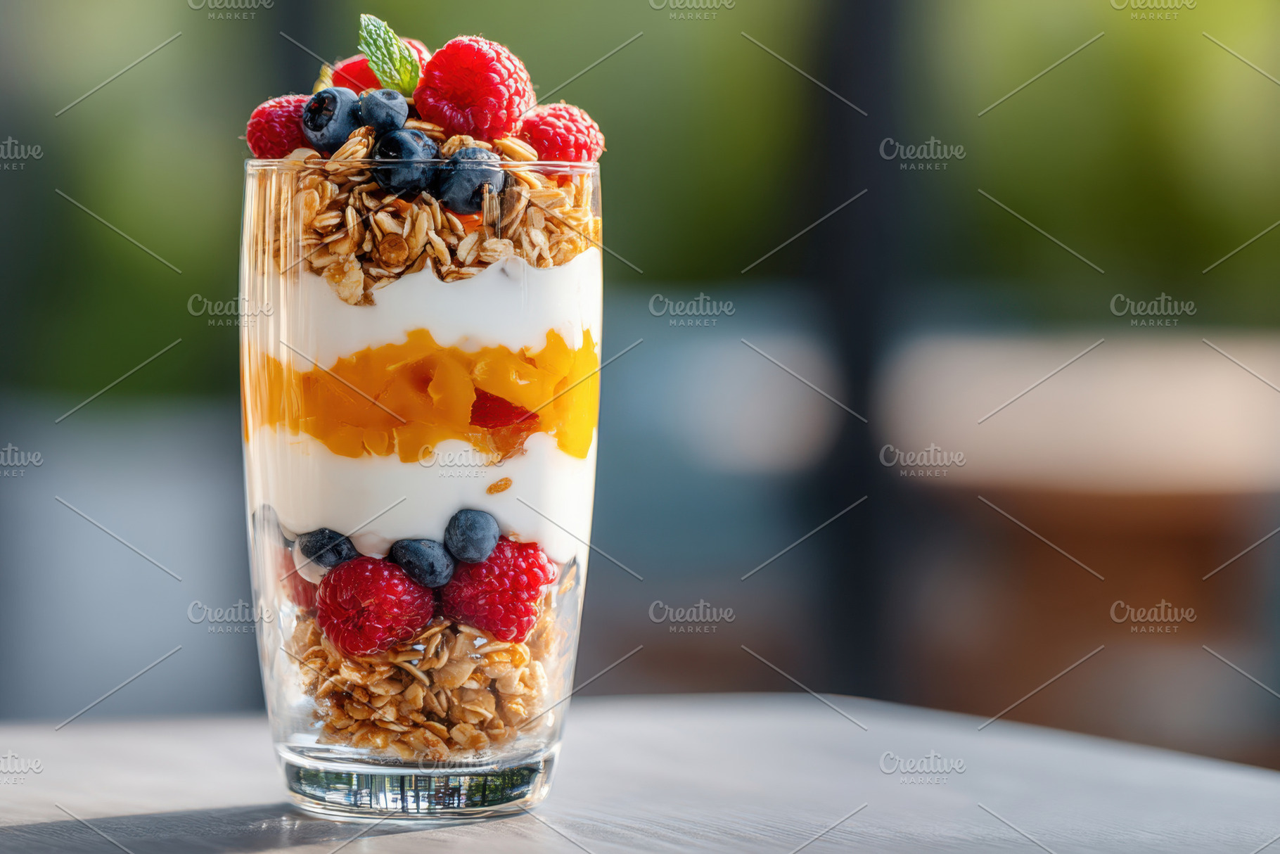 Strawberry dessert in a glass with whipped cream, a Food & Drink Photo by AlyaAnd