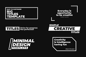 Big Simple Titles - MOGRT, a Templates & Theme by xyGraphic