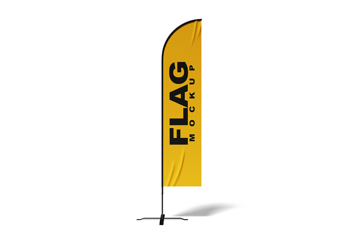 Standing Flag Mockup, a Product Mockup by mockupbuys (Photo 3 of 6)