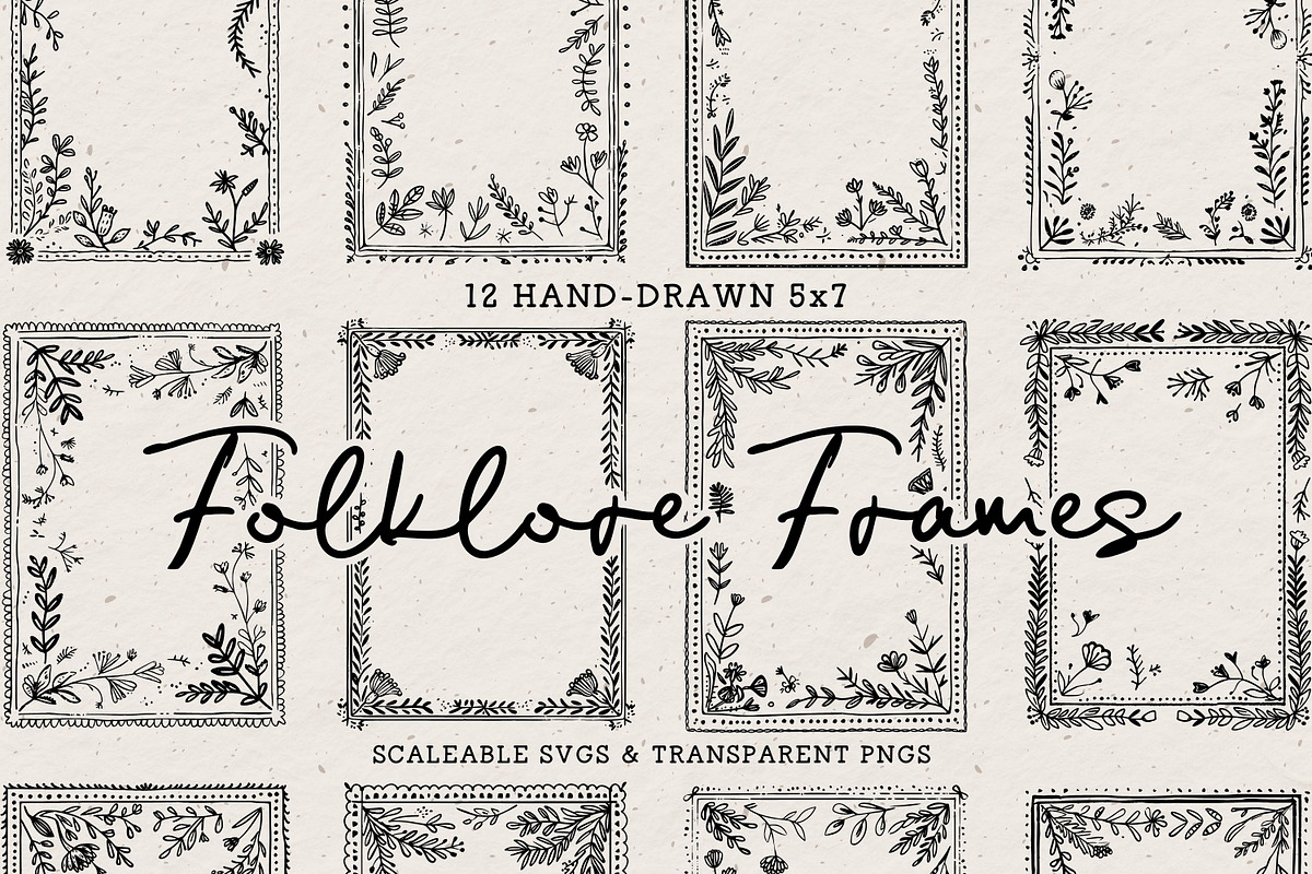 Cottagecore Borders, Frame Set, an Object Illustration by The October Creative (Photo 1 of 6)