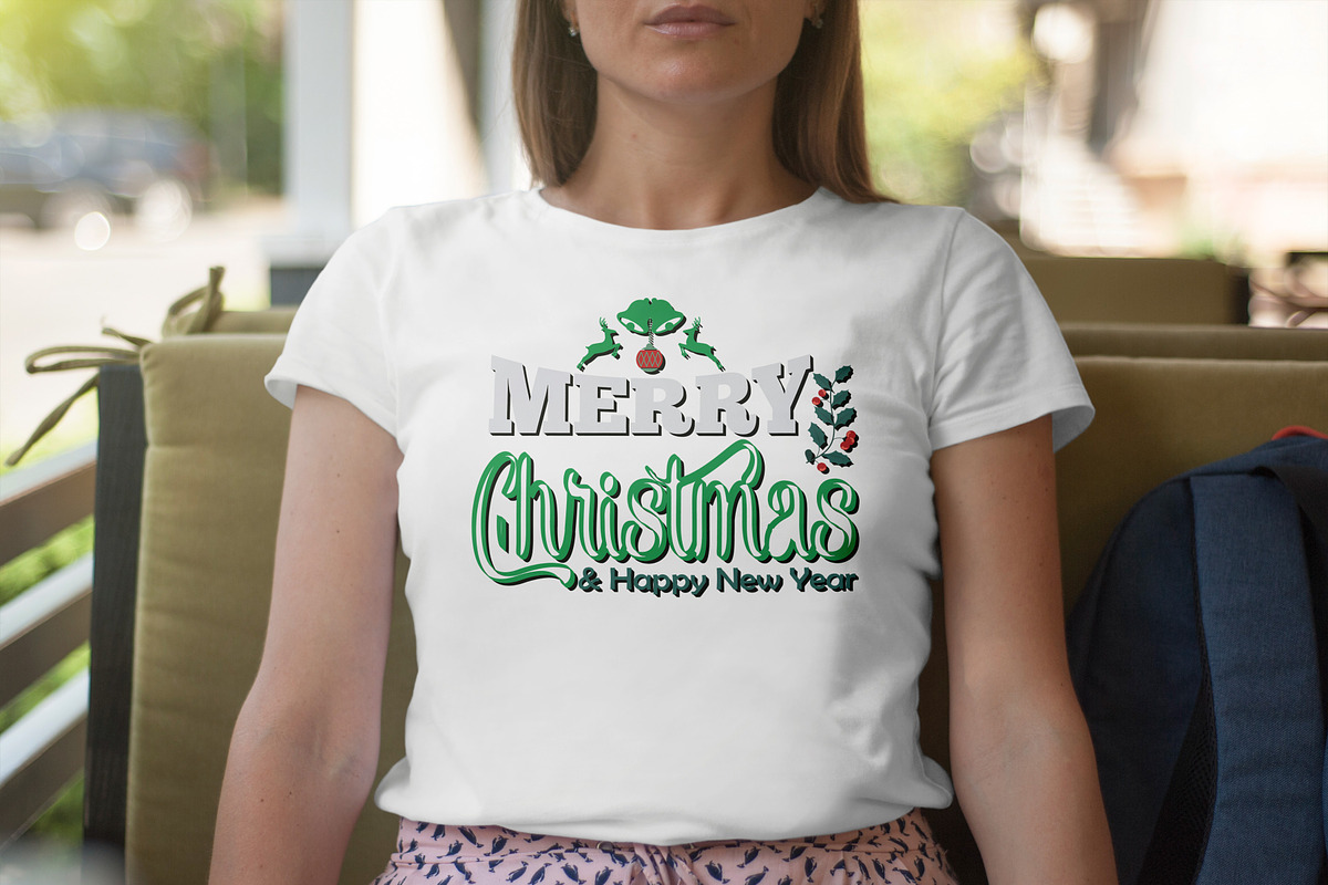 Merry Christmas T-shirt Design, a Stationery Template by hkmonir (Photo 3 of 3)