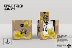 Retail Shelf Box 11 Packaging Mockup