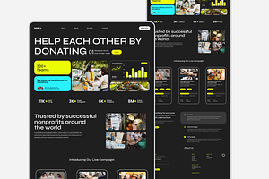 Fundraising Website Landing Page