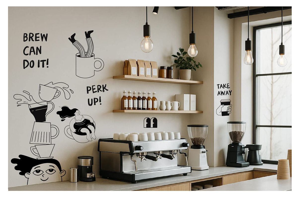 Coffee-Inspired Doodle Collection, an Object Graphic by Marish (Photo 7 of 8)