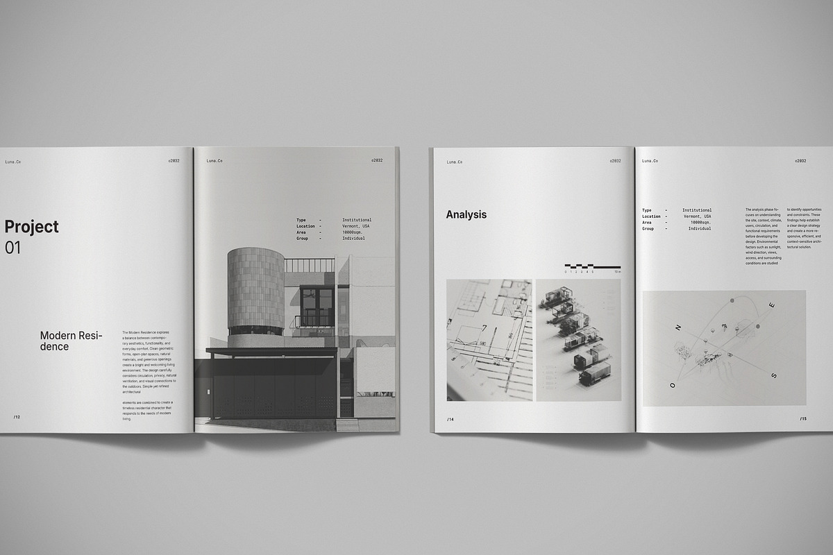 Architecture Portfolio Template, a Brochure Template by Studio Monova (Photo 10 of 33)