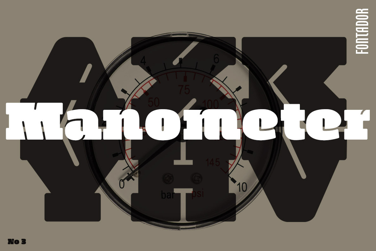 Manometer, a Slab Serif Font by fontador (Photo 1 of 8)