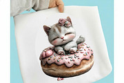 Whimsical Summer Cat Clipart Bundle, an Illustration by SVGArt (Thumbnail 3 of 9)