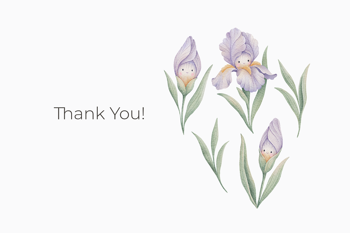 Iris Floral Clipart & Pattern Set, a Pattern Graphic by tetiartline (Photo 5 of 5)