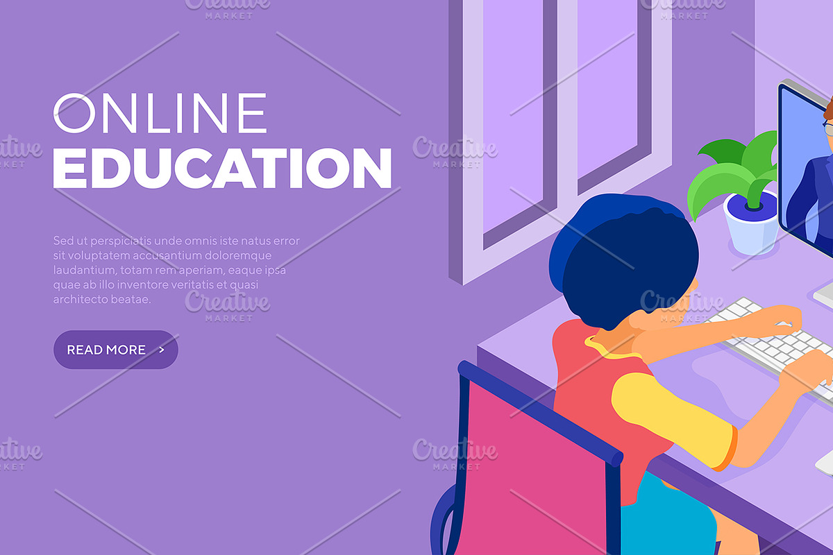 Online distance education technology, an Education Illustration by TAlex (Photo 2 of 6)