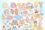 Coquette Coastal Summer Bundle, a Seasonal Illustration by Huxmay (Thumbnail 3 of 7)
