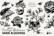 Dark Academia Flora | Illustration, an Object Graphic by KetteCreate (Thumbnail 1 of 14)