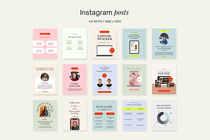 Financial Coach Instagram Pack Canva