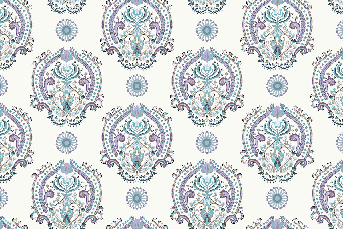 Indian Damask patterns, a Pattern Graphic by Sunny_Lion (Photo 1 of 3)