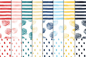 Watercolor Pattern, French Chic