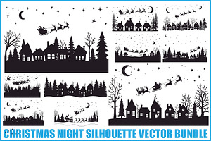 Christmas Sky Vector Collection, an Illustration by jahid234