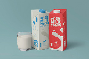 Milk Carton Mockups