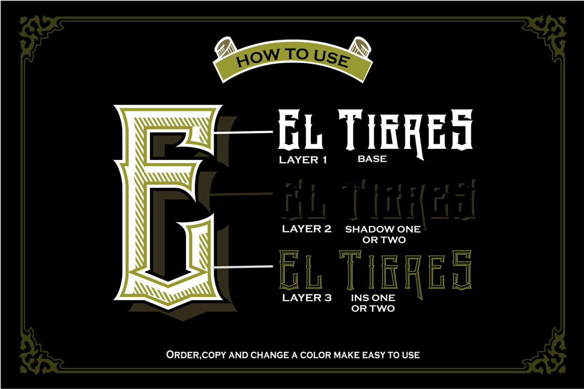 El Tigres Typeface preview 3