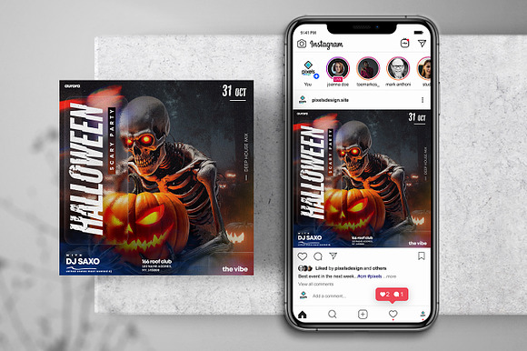 Halloween Instagram Flyer Template