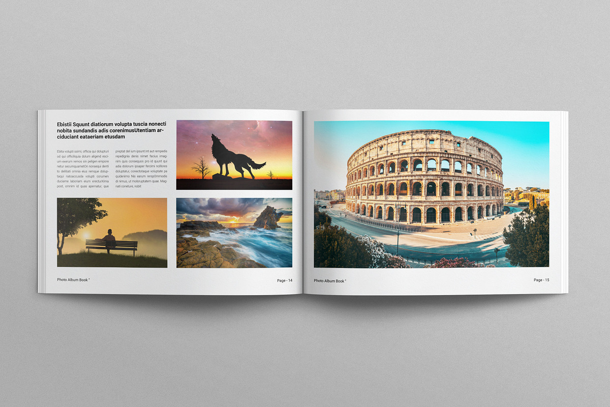 Photo Album Book Template Landscape, a Brochure Template by E-Type (Photo 6 of 7)