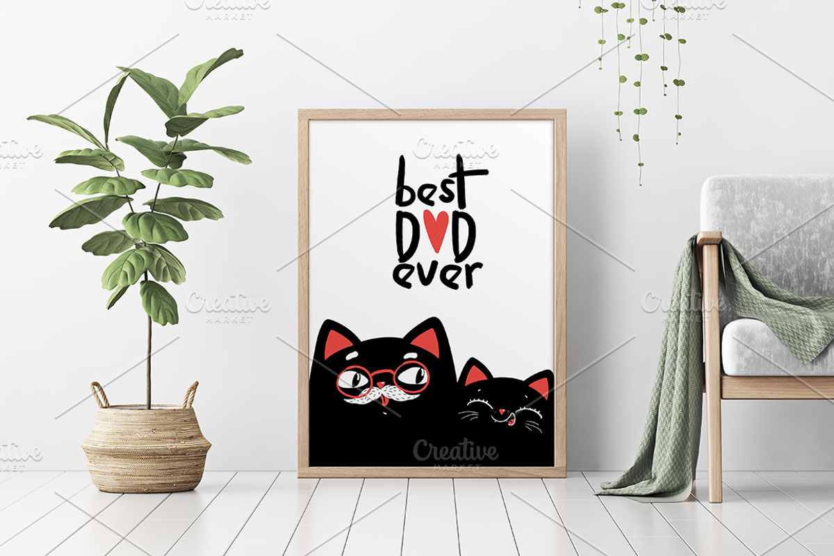 Father`s day greeting card, an Animal Illustration by Marysha Art (Photo 2 of 4)