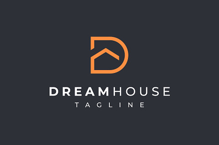 Letter D House Logo Real Estate, a Branding & Logo Template by brandphant