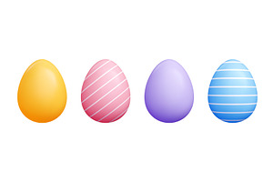 Easter egg cartoon 3d set - vibrant, an Object Illustration by YuliiaOsadcha