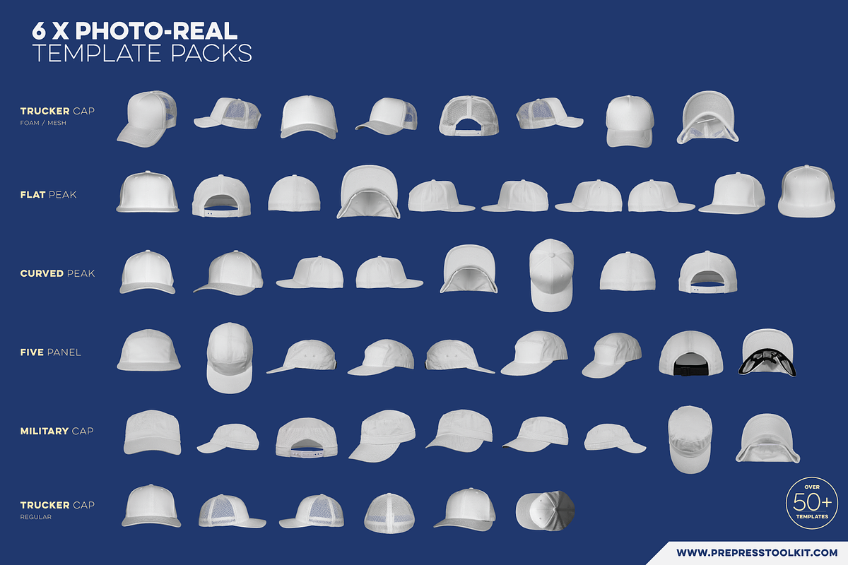 Hat Mockup Studio - Master Bundle, a Hat Mockup by PrePress Toolkit (Photo 2 of 3)