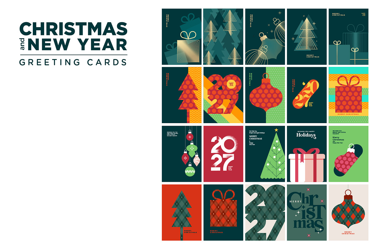Merry Christmas and Happy New Year, a Seasonal Illustration by PureSolution (Photo 2 of 16)