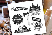 Woodworking, logos & design elements, a Branding & Logo Template by DOBROGRAPH (Thumbnail 6 of 8)