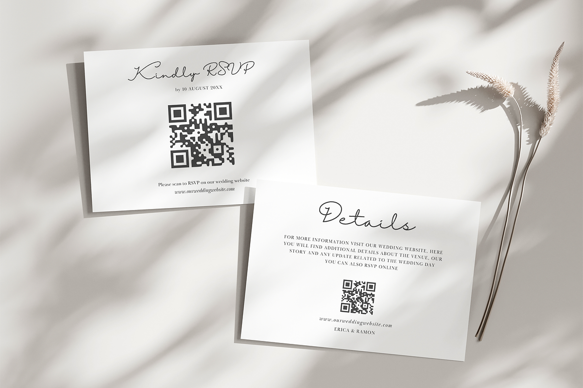 Minimalist Wedding Invitation Card, an Invitation Template by kin9candra (Photo 5 of 8)
