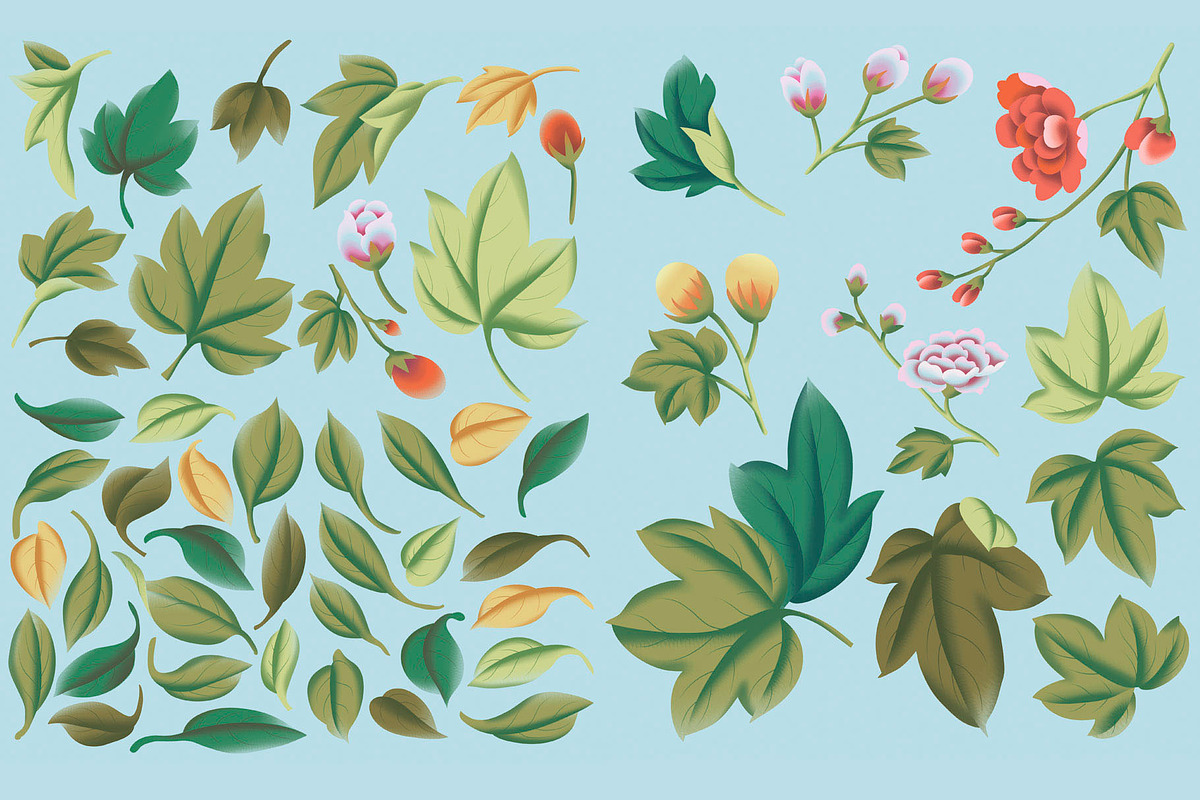 Chinoiserie compositions constructor, a Background Graphic by Ajuga (Photo 4 of 8)