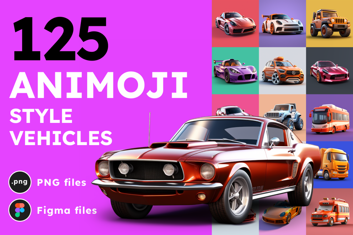 125 Animoji Style Avatars Vehicles, an Emoji Icon by Digital Blood (Photo 1 of 9)