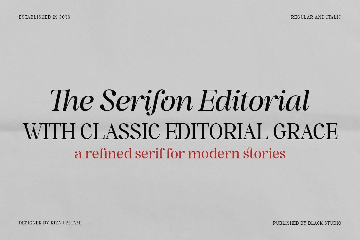 The Serifon Editorial, a Serif Font by Black Studio (Photo 2 of 17)