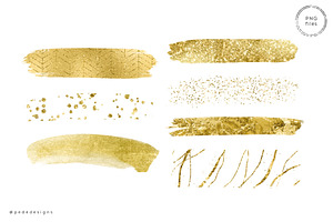 Gold Brush Strokes